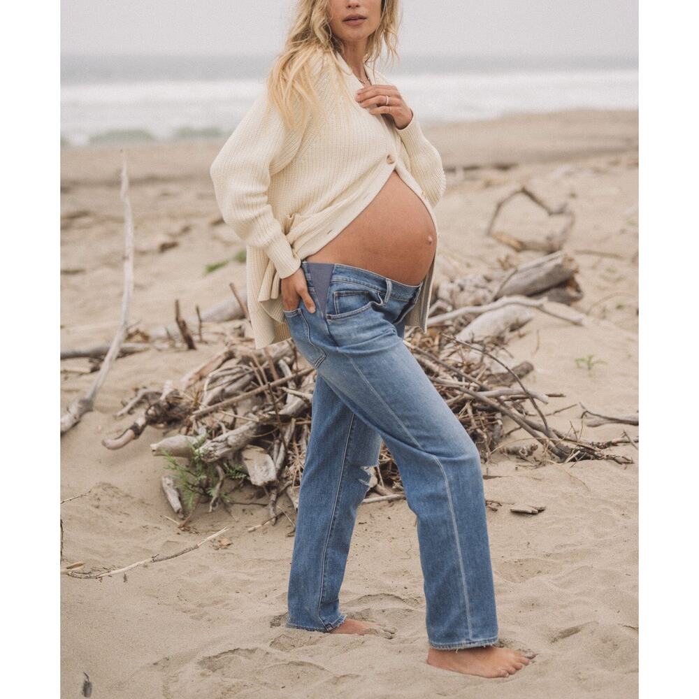 Hatch 'The Boyfriend' Blue Maternity Denim Jean Size 28